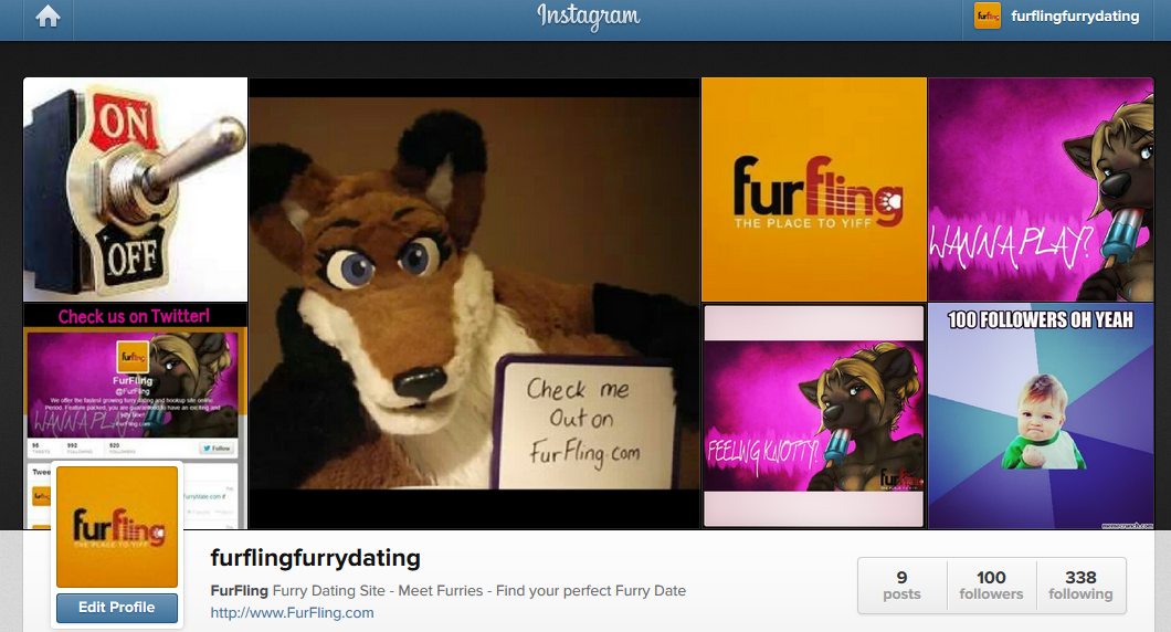 Feel free to Follow FurFling's Furry Dating Instagram Page